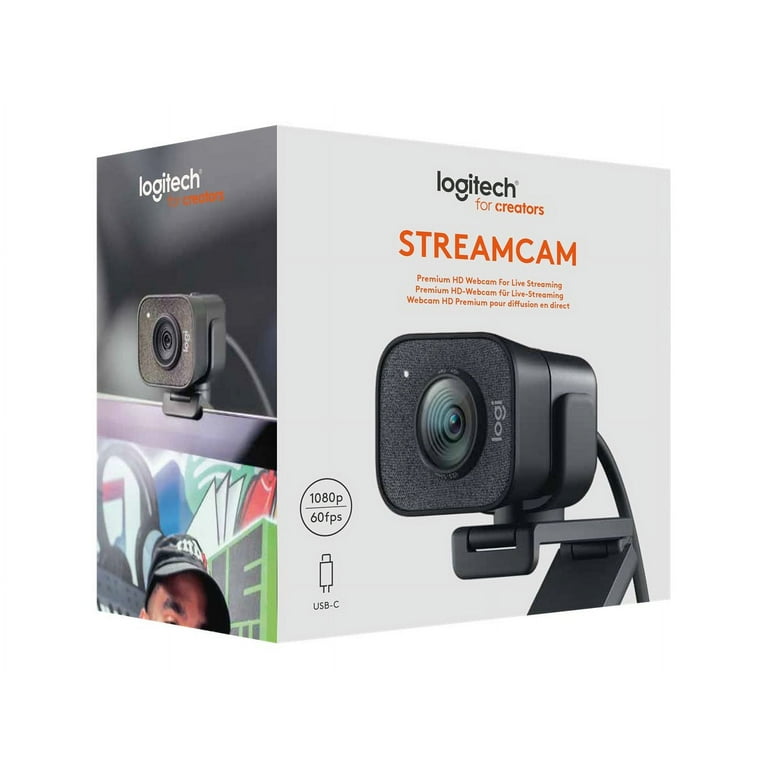 Logitech StreamCam - Live streaming camera - color - 1920 x 1080 - 1080p -  audio - USB-C 3.1 Gen 1 - MJPEG, YUY2 