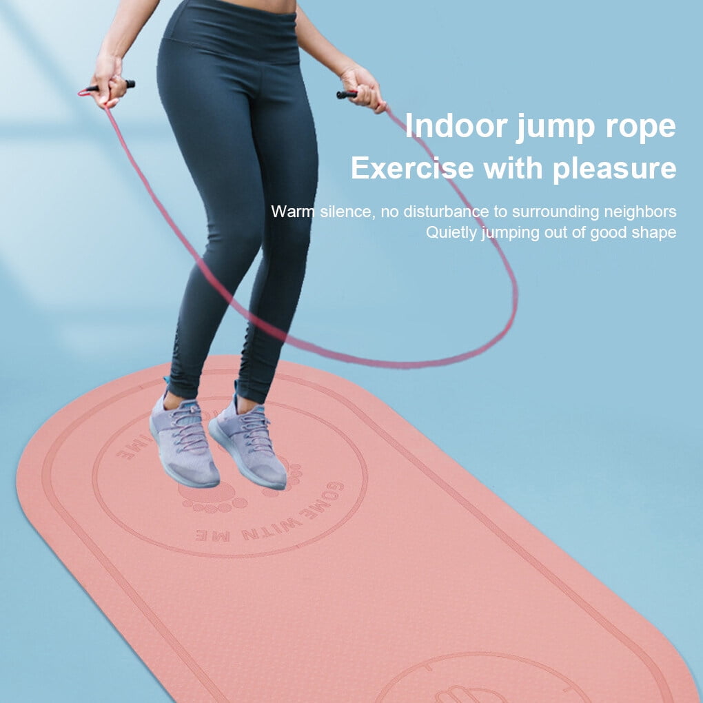 enqiretly Jumping Rope Mat Exercise Mats Noise reduction Waterproof Fitness Sporting Yoga Cushion Accessory Living Room Professional Pink Walmart
