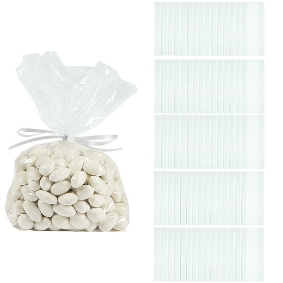 5 1/2" x 11" Bulk 150 Pieces Clear Cellophane Treat Bags