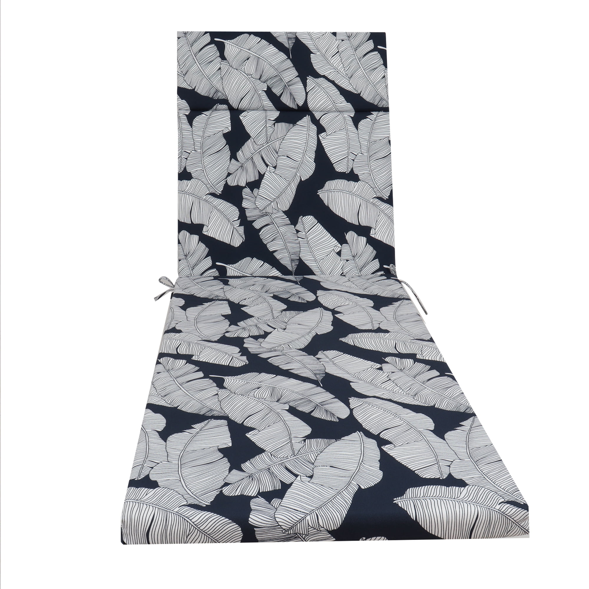 Perfect Garden Outdoor Patio Chaise Lounge Chair Cushions Replacement Furniture Seat Cushions Chair Pads,Navy Blue Leaf