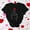 #068-Black, variant on Ounisa Women's Summer Valentines T Shirt Cute Love Heart Graphic Loose Tees Crew Neck Short Sleeve Casual Tops