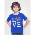 thumbnail image 2 of Autism Awareness Love Heart Youth T-shirt, Youth XL, Royal (Multicolor), 2 of 5