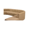 thumbnail image 6 of Meridian Furniture Arc Camel Velvet Modular Sectional, 6 of 14