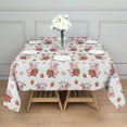 thumbnail image 3 of White Cow Strawberry Cow Pattern Square Tablecloth,Waterproof Square Table Cover,Wipeable Spillproof Washable Table Cover for Home Kitchen Party Decor 42"X42"(107x107cm), 3 of 6