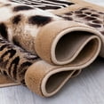 thumbnail image 3 of Allstar Brown / Beige Dots Square Animal Prints Design Modern Geometric Area Rug (5' 2" x 7' 2"), 3 of 7