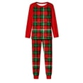 thumbnail image 4 of HOMBOM Womens Christmas Pajamas Sleepwear Plaid Comfy One Sets Festive Lounge Sets for Ladies Long Sleeve and Pants, 4 of 5