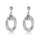 thumbnail image 1 of Accesorio de joyería vintage para mujer, pendiente de aleación tejido ovalado geométrico (plata), 1 of 5