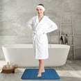 thumbnail image 2 of 2 Piece Memory Foam Bath Mat Set Thick Bathroom Rugs Soft Bath Mats for Bathroom Extra Absorbent Floor Mats Bath Rugs Set for Kitchen/Living Room(20" x 32"/17" x 24", Navy Blue), 2 of 7