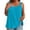 Blue, variant on Tqcoqu Plus Size Tank Tops for Women Summer Casual Scoop Neck Pleated Front Loose Flounce Hem Sleeveless Cami Shirts,Pink,Women's XL-XXXXXL