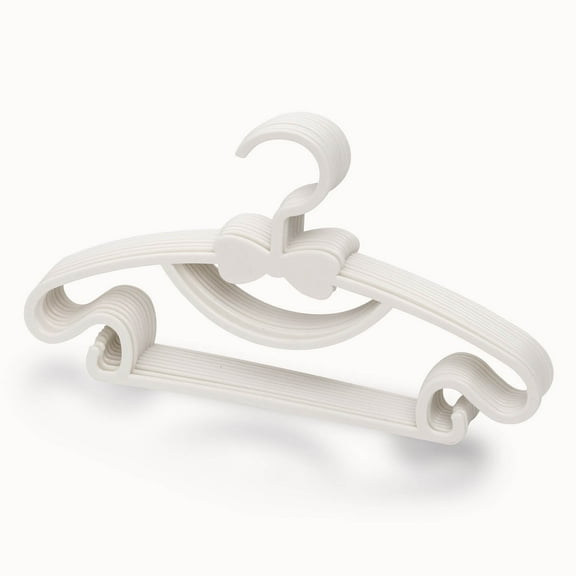 Coollooc Baby Hangers for Closet - 10 Pack Baby Clothes Hangers, Baby & Kids Hangers for Nursery,Cascading Plastic Childrens Hangers & Infant Hangers for Closet- Space Saving