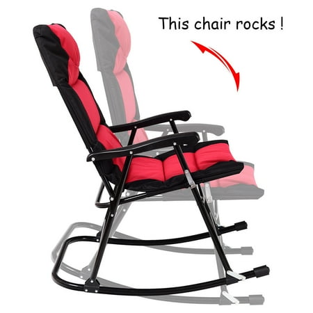 3pcs Outdoor Folding Rocking Chair Table Set Bistro Sets Patio Outdoor Folding Rocking Chair Table Set