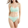 thumbnail image 3 of Bigersell Plus Size Bras for Women Wireless Sale Workout Sports Bras for Women Convertible Bra Style B5123 V-Neck Seamless Bras Pull-On Bra Closure Regular Size Women Bras Green L, 3 of 9