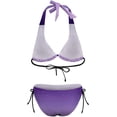 thumbnail image 6 of SKQIT Women's Swimsuits Gradient Color Triangle String Thong Bikini Set Sexy High Cut Swimwear Bathing Suit, 6 of 7