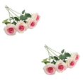 thumbnail image 2 of Injueey 10 unidades/juego de bodas de ensueño DIY con hermosas flores de rosas de seda, para ramos y centros de , decoraciones que no dañan capullo rosa color 2Conjunto, 2 of 6