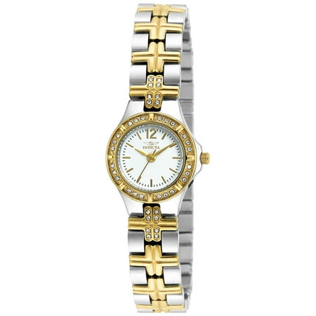 Invicta 19776Syb Women's Wildflower 18K Gold Plated And Ss White Dial Watch