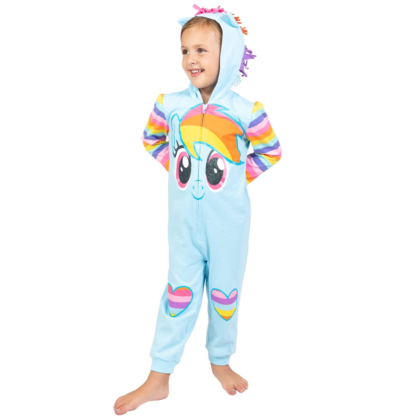 My Little Pony Rainbow Dash Toddler Girls Zip Up Coverall Newborn to Big Kid