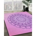 thumbnail image 3 of Ahgly Company Machine Washable Indoor Rectangle Transitional Pastel Purple Pink Area Rugs, 2' x 3', 3 of 7