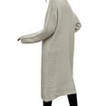thumbnail image 5 of Women's Sweaters Long Sleeve Casual Front Open Thick Chunky Cable Knit Loose Pocket Cardigan Coat, S-XL, 5 of 6