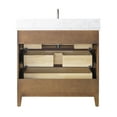 thumbnail image 6 of Vanity Art 36" Bathroom Vanity with Sink and Engineered Marble Top, Freestanding Storage Cabinet with 3 Drawers, 6 of 9