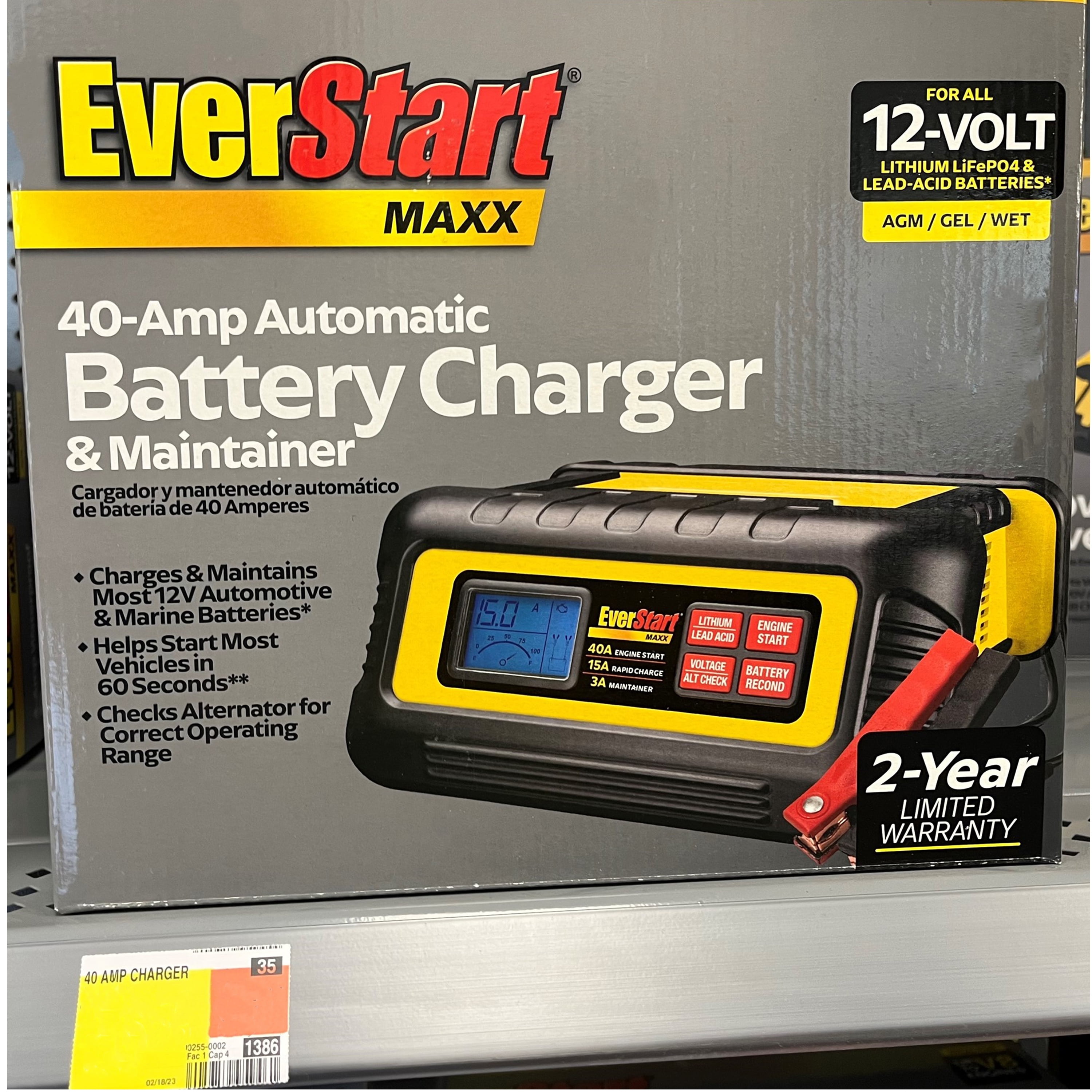 Chargeur Intelligent et mainteneur de batterie Everstart 2amp 