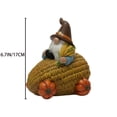 thumbnail image 5 of OTDECOR - 1-Piece Autumn Goblin Statue Corn Cart with Pumpkin Wheels Charming Fall Resin Decor Thanksgiving Party Home & Outdoor Decor, 5 of 6
