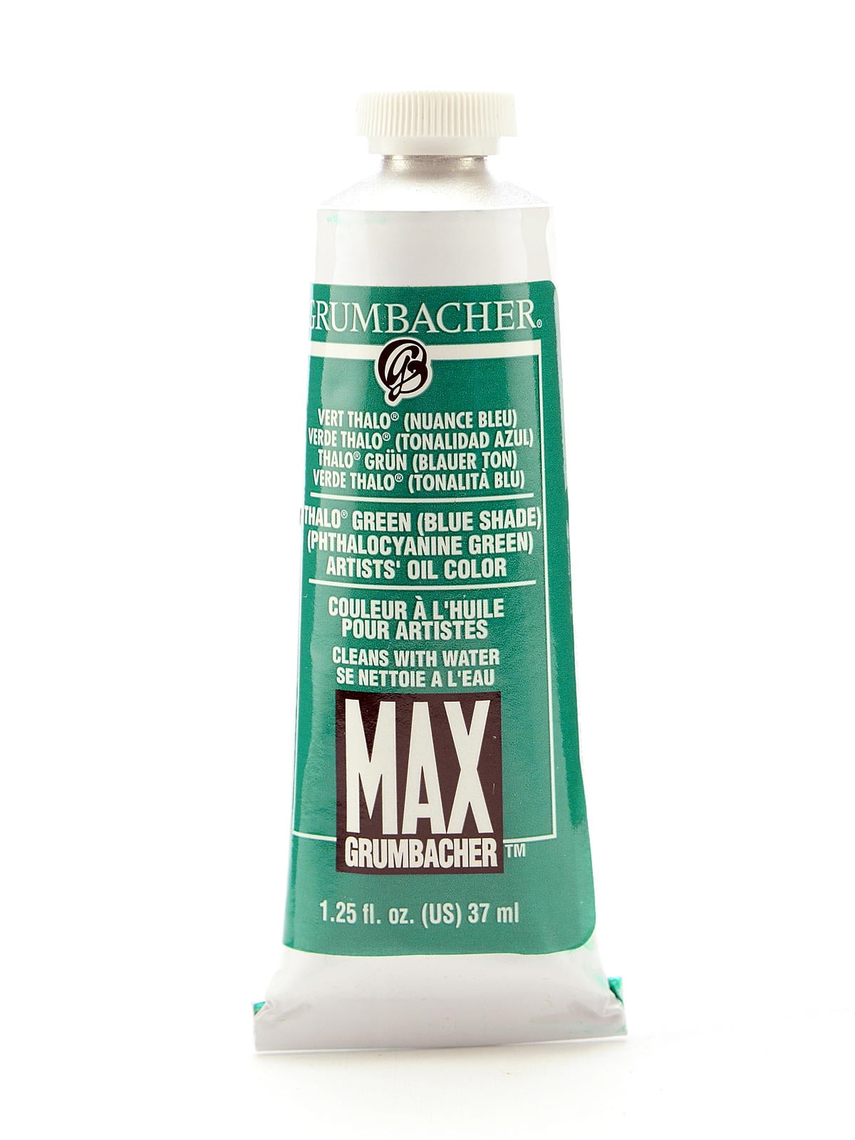 Max Water Miscible Oil Colors thalo green (blue shade), 1.25 oz. (pack