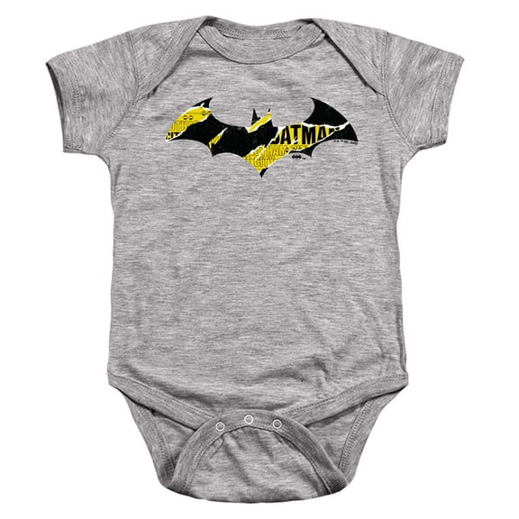 Batman Batman Torn Gotham Logo Unisex Infant Snap Suit for Baby (24 Months) Athletic Heather