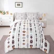 Castle Fairy Boho Aztec Twin Comforter Sets,Bohemian Abstract Geometric Bedding Set
