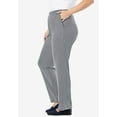 thumbnail image 3 of Woman Within Plus Size 7-Day Knit Straight Leg Pant Stretch Elastic Waist (Petite & Tall Available), 3 of 6