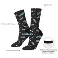 thumbnail image 6 of Honeii Golf Bags And Balls Print Adult Socks,Crew Socks,Casual Calf Socks,Daily Wear Socks for Men & Women, Perfect for Sports, Casual and Everyday Use, 6 of 6
