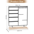 thumbnail image 2 of 1set 5-Tier 132 Holes Earring Holder Jewelry Holder Organizer Stand Tree Iron Storage Jewelry Rack Jewelry Display Holder with Wooden Tray for Earrings Necklaces Bracelets Watches and Rings, 2 of 6