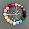 thumbnail image 4 of Adornos para tarta de cumpleaños, bola de plata dorada, bola de espuma navideña, color negro, morado, verde y marrón, plato decorativo para tarta, 4 of 6