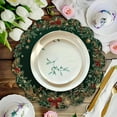thumbnail image 6 of 2/4pcs Round Placemats for Dining Table, Christmas Created-Emerald Green Golden Pattern Round Table Mats,Best for Christmas, 6 of 7
