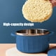 thumbnail image 5 of Cubeta de tallarines instantáneos de acero inoxidable 304 Azul, caja bento para estudiantes con tapa, tamaño pequeño, cuenco de arroz, cuenco de sopa, vajilla para el hogar, 5 of 6