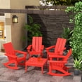 thumbnail image 2 of Polytrends  Shoreside HDPE  Eco-Friendly All Weather Square Modern 32" Conversation Table Red, 2 of 5