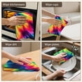thumbnail image 5 of 4 Pcs Funny Kitchen Towels,Rainbow Tie Dye Mandala Pattern Microfiber Dish Towels,Kitchen Tea Towels,Kitchen Towel Set (18" X 26"), 5 of 7