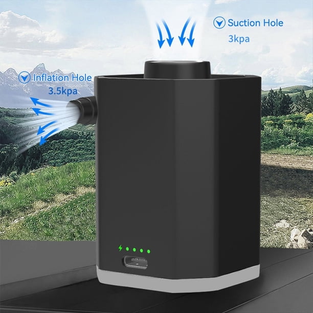 Bomba de Aire Eléctrica Portátil, Inflador Inalámbrico Recargable para Anillos de Natación, Sofás Inflables y Más: Compacto y Eficiente