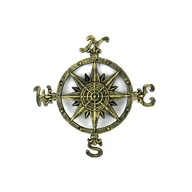 Antique Gold Cast Iron Large Compass 19" Marine Compass Nautical