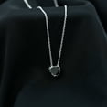 thumbnail image 3 of Rosec Jewels Heart Shape Black Spinel Solitaire Pendant for Women - 8 mm - AAA Quality, 925 Sterling Silver, 3 of 8