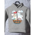thumbnail image 3 of Giraffe On A Boat Hoodie Toddler -Image by Shutterstock,  2 Toddler, 3 of 4