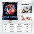 thumbnail image 5 of Custom Football Blanket, Cozy Soft Throw Blankets for Kids, Cool Black Flannel Throw Gifts for Couch Sofa, 40x50 Inches, 5 of 6
