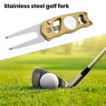thumbnail image 1 of LJNYFDC Outil de Réparation de Divot Magnétique en Acier Inoxydable Outil de Réparation de Divot de Golf Support de Marqueur Magnétique Pliable Fourche en Métal Vert Outil Adapté aux Hommes et Femmes Golfeurs Durable et Pratique, 1 of 7