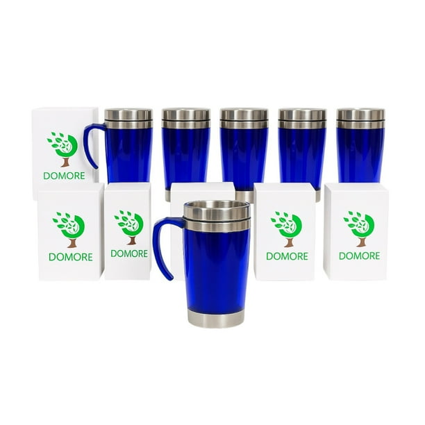 Domore set 6 termos viaje lujo azul acero inoxidable 450 ml tapa hermética