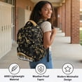 thumbnail image 4 of Yuyamidu Music Note School Backpack for Kids 8-12, 17 Inch Lightweight Large Capacity Bookbag with Multiple Compartments for Elementary & Middle 3rd-6th Grade, Back to School Supplies, 4 of 7