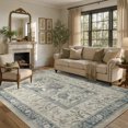 thumbnail image 4 of Garvee 5'x7' Vintage Floral Print Area Rug Botanical Carpet, Washable Rug with Non-Slip Backing for Living Room Dining Room Home Decor, Beige Blue, 4 of 7