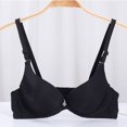 thumbnail image 4 of LOVZFMLL Bras for Women Solid Color Comfort Soft Push Up Bra Breathable Seamless Adjustable Straps Everyday Bralettes Black S, 4 of 4