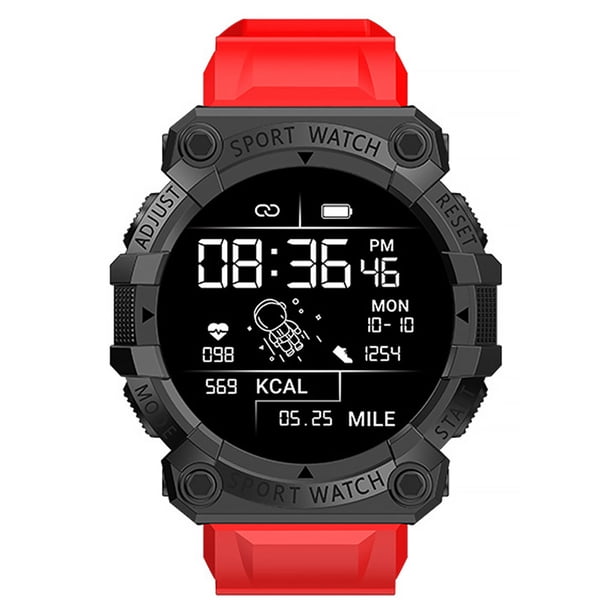 Pulsera inteligente Reloj deportivo para dormir Podómetro TPU Detector de presión arterial de frecuencia cardíaca, Rojo kenally EL003389-02B