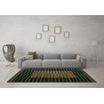 thumbnail image 3 of Ahgly Company Indoor Round Oriental Turquoise Blue Traditional Area Rugs, 3' Round, 3 of 4