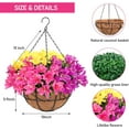 thumbnail image 2 of Artificial Flowers Hanging Flower Pot with Chain for Home Indoor Balcony Decoration Hanging Basket with Silk Flower, 2 of 6