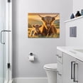 thumbnail image 5 of Highland Cow Wall Art Cow Landscape Pictures Wall Decor Cattle Canvas Farmhouse Print Artwork Home Decorations for Living Room Bedroom Bathroom Office Framed 16"x12", 5 of 6